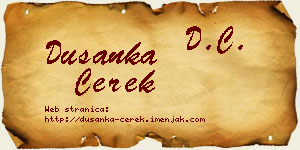 Dušanka Čerek vizit kartica